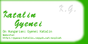 katalin gyenei business card